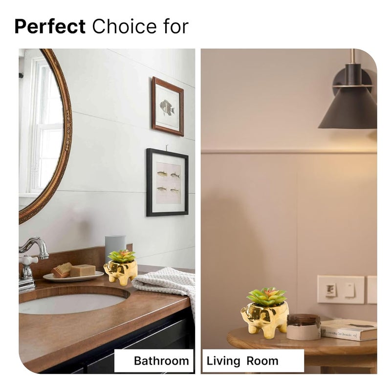 The Better Home Artificial Plants for Home Decor Items with Pot 12CM Aesthetic Room Decor Items for Bedroom Living Room Succulent Green Leaves Decorative Items for Home Office Table Accessories - Image 4