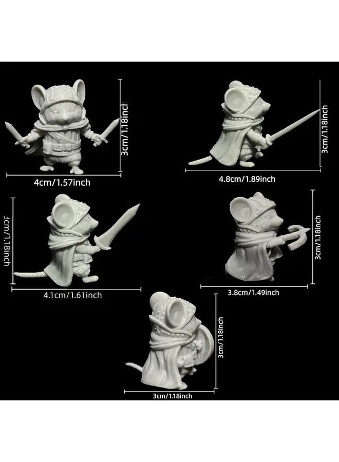 محارب السيف العظيم الجرذ مصغرة مطبوعة ثلاثية الأبعاد شخصية درع آر بي جي لدن د - Image 3