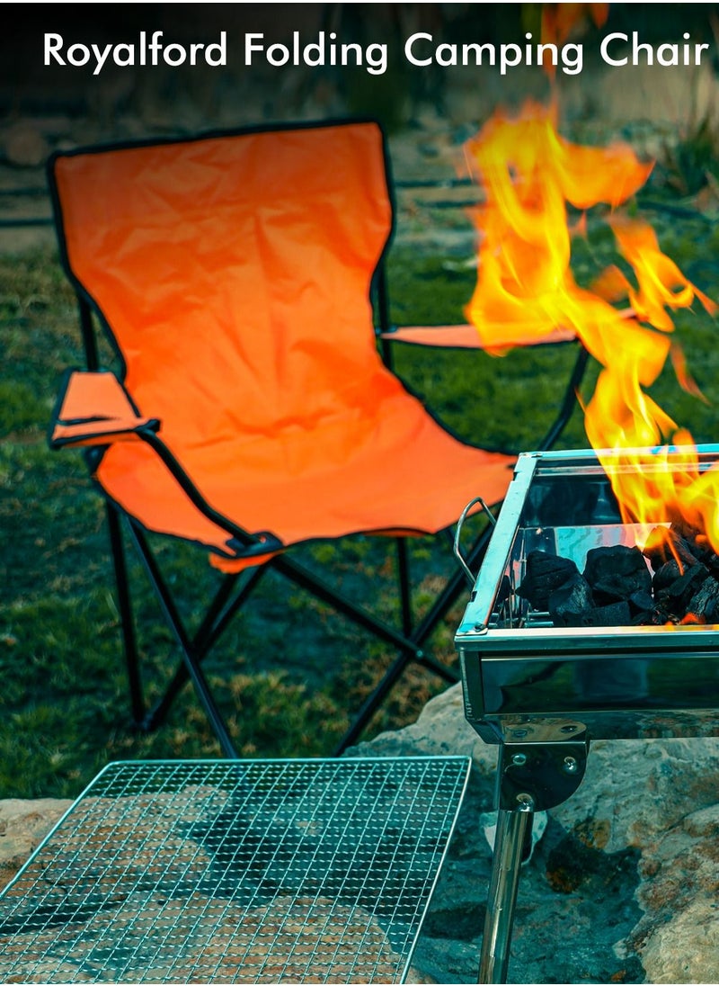 Royalford - Royalford Camping Chair- RF9766| Lightweight, Portable and Foldable, Folds for Portability Steel Frame with Washable Assorted - Image 1