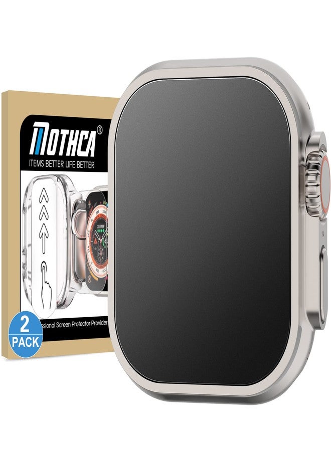 Mothca حماية شاشة زجاجية مصفحة غير لامعة من موثكا - عبوة 2 لجهاز آبل ووتش ألترا 3 (2025) / ألترا 2 / ألترا (49 مم) [حافظة تركيب سريعة] محاذاة تلقائية، حساسية عالية للمس، مقاومة للخدوش، زجاج غير لامع 9H - Image 1