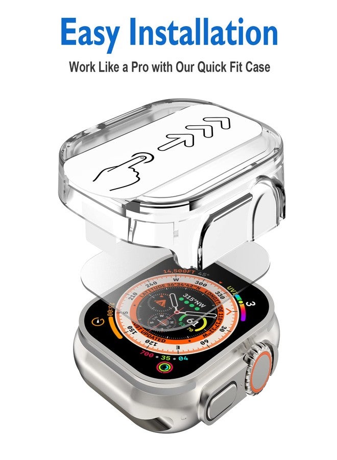 Mothca حماية شاشة زجاجية مصفحة غير لامعة من موثكا - عبوة 2 لجهاز آبل ووتش ألترا 3 (2025) / ألترا 2 / ألترا (49 مم) [حافظة تركيب سريعة] محاذاة تلقائية، حساسية عالية للمس، مقاومة للخدوش، زجاج غير لامع 9H - Image 5