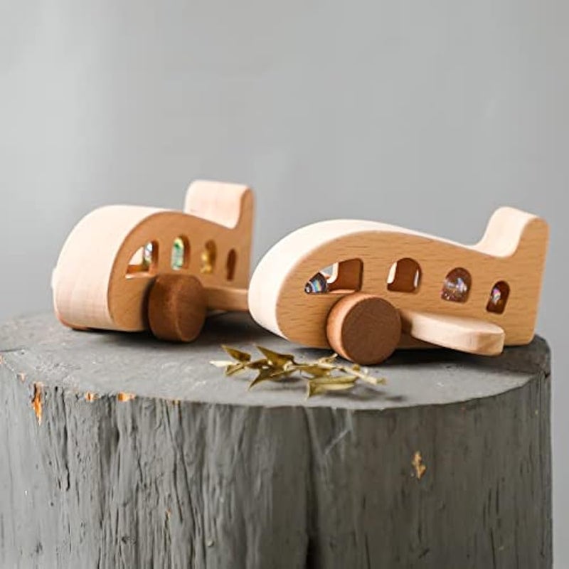 Wooden Airplane Toys, Montessori Fine Motor Skills Airplane Toys, Push and Pull, Grasping Games, Gifts for Boys and Girls #2 - Image 4