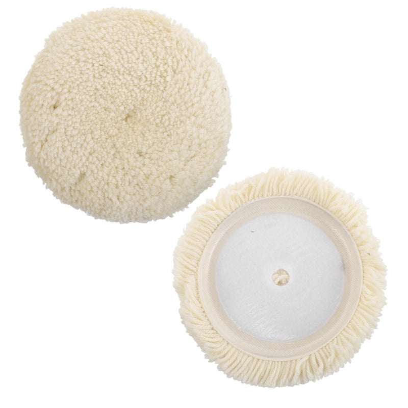 2Pcs 7 Inch Self Adhesive Wool Polishing Pads For Car Buffing Waxing And Paint Restoration - Image 2