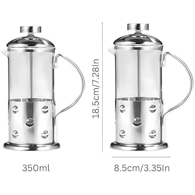 FITTO Coffee Pot Press Plunger Coffee Teapot 350Mm Size Ideal For Home And Office - Image 4