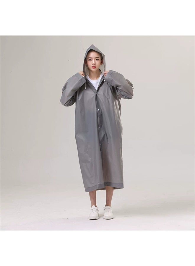 2 Packs Rain Coat Rain Ponchos for Adults Reusable Raincoats Survival Heavy Duty Military Impermeable， 2 Pack Raincoats for Adults Reusable, EVA Rain Ponchos Lightweight Rain Coat Waterproof Rain Gear for Men and Women  - Image 3