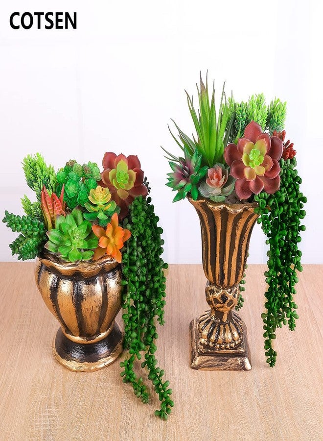 COTSEN 5pcs Artificial Succulents Hanging Plants 17Inch Fake String of Pearls Plants Realistic Green for Garden Office Interior and Outdoor Decoration - Image 4