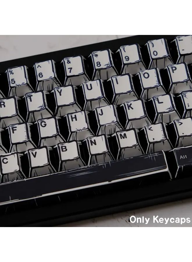 Comic Virtual War 78 Keys Cherry PBT Keycaps Dye Sub Key Set For MAD68 MAD60 Wooting 60HE Magnetic Keyboards Custom DIY Durable Mechanical Keyboard Accessories - Image 5