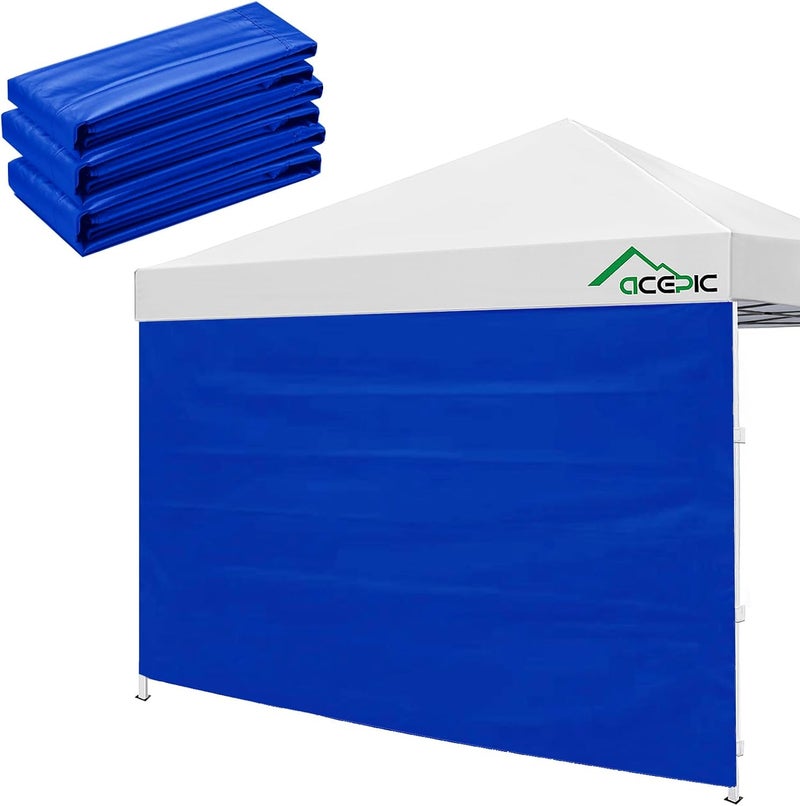 Pack of 3 side walls for gazebo 3 x 3 m, gazebos side wall for garden gazebo and folding gazebo with fastener, 210D waterproof, blue, without canopy