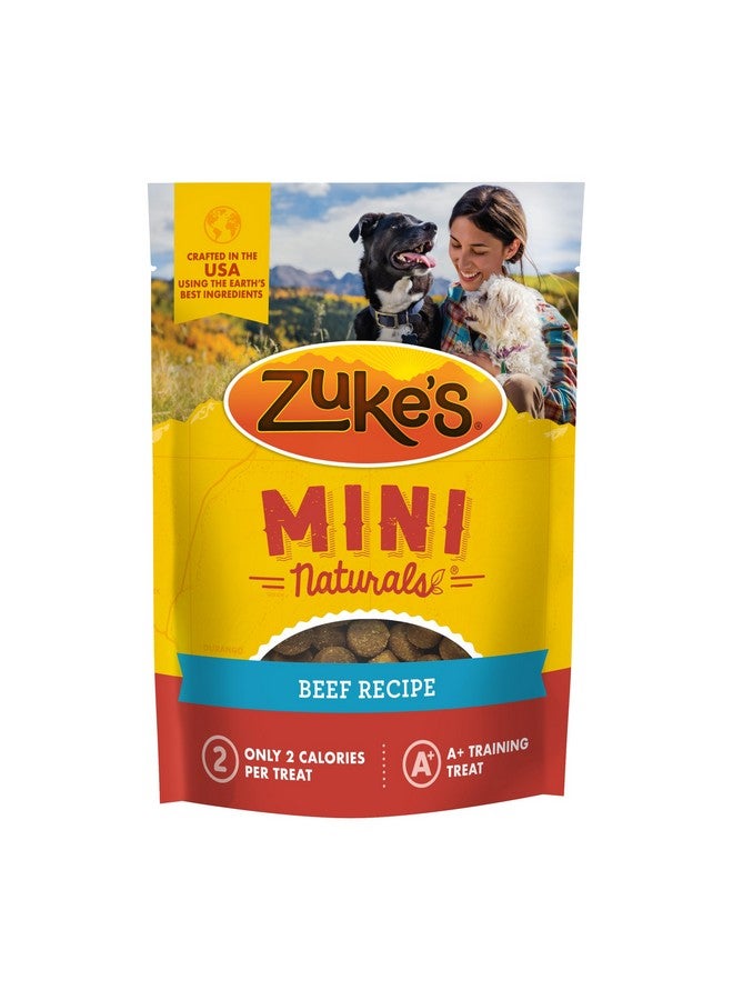 Zuke's Zuke’S Mini Naturals Soft And Chewy Dog Treats For Training Pouch, Natural Treat Bites With Beef Recipe  6.0 Oz Pouch - Image 1