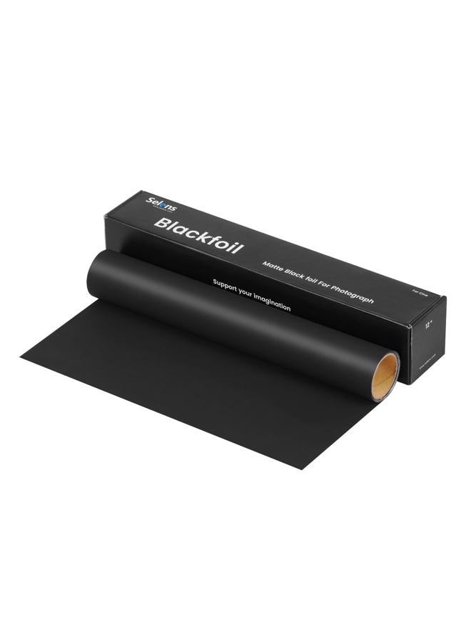 Selens Matte Cinefoil 12inch x 12.5feet Roll, Blcakfoil for Photograph Shaping Light & Masking Light Leaks - Image 1