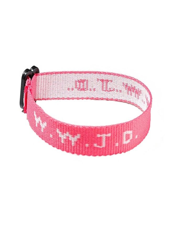 FORUBUS WWJD Bracelets, Inspirational Christian Wristbands for Men and Women, What Would Jesus Do Bracelets Pack/Single-pink - Image 1