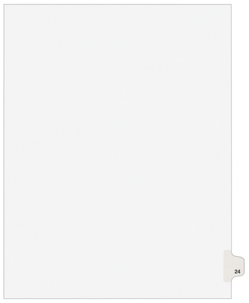 Avery Legal Dividers, Premium Individual Tab Titles, Letter Size, Side Tabs, 24, Pack of 25 (01024) - Image 1