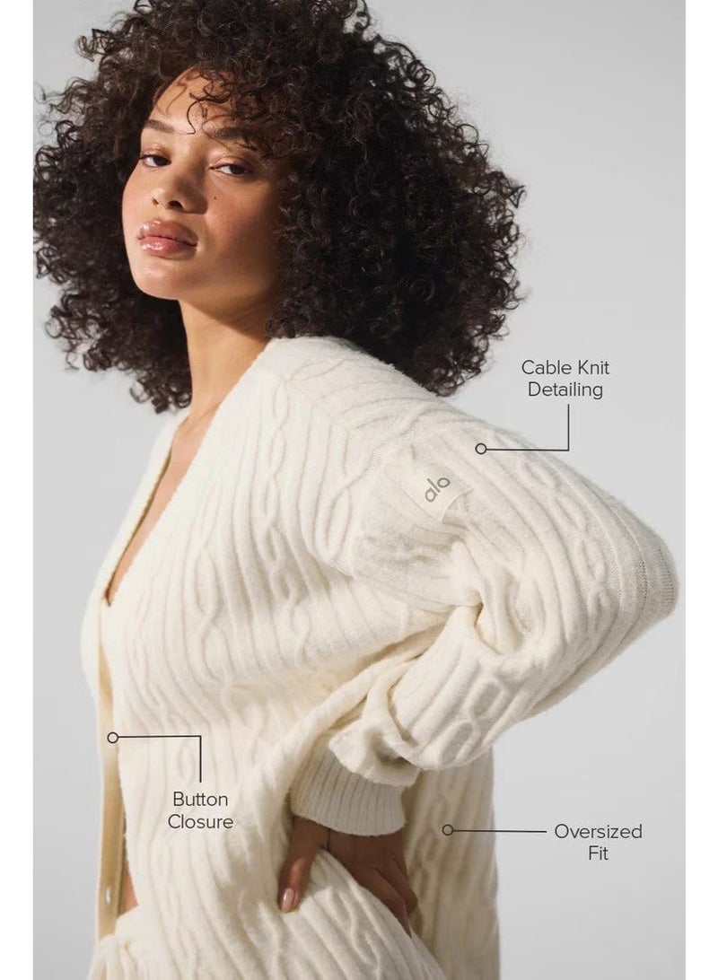 Alo Yoga Cable Knit Winter Bliss Cardigan - Image 1