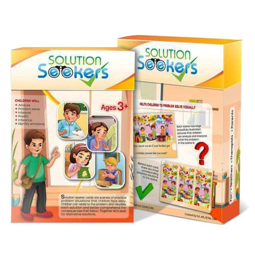 B BABI NATURALS Solution Seekers Problem Solving Scenarios for Kids Autism Learning Materials Speech Therapy Materials Emotional Regulation and Reasoning Skills Therapy Cards for Therapists and ASD Kids - Image 5