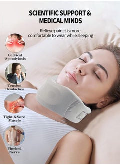 Beirui Neck Brace for Neck Pain and Support Soft Neck Support Relieves Pain & Pressure in Spine for Women and Men Wrap Align Stabilize Vertebrae Foam Cervical Collar for Sleeping  - Image 3