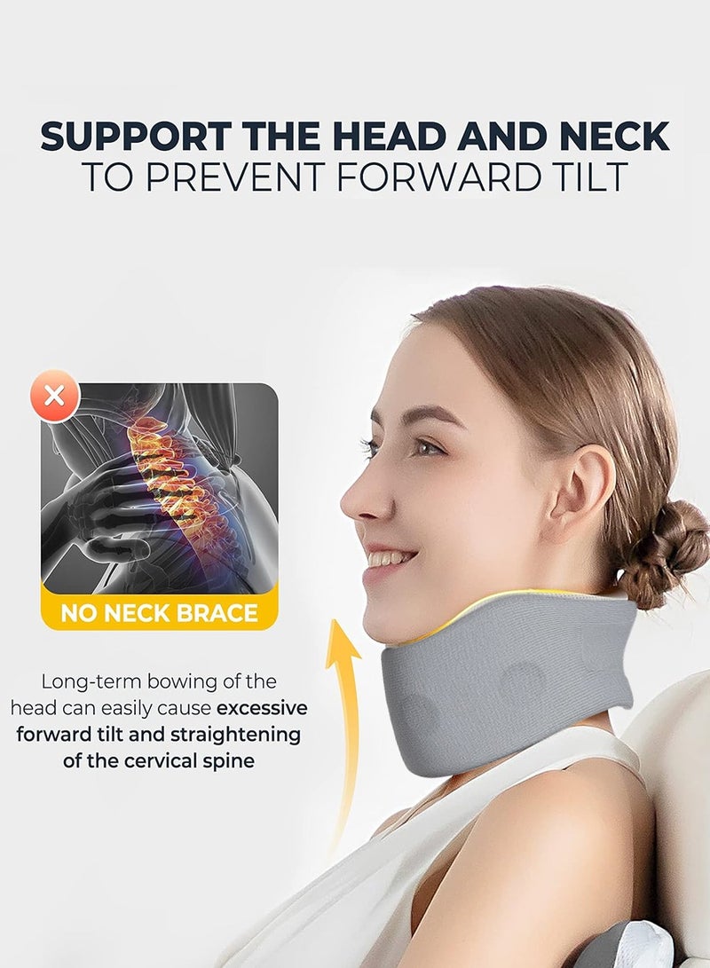 BEIRUI Neck Brace for Neck Pain and Support Soft Neck Support Relieves Pain & Pressure in Spine for Women and Men Wrap Align Stabilize Vertebrae Foam Cervical Collar for Sleeping - Image 4