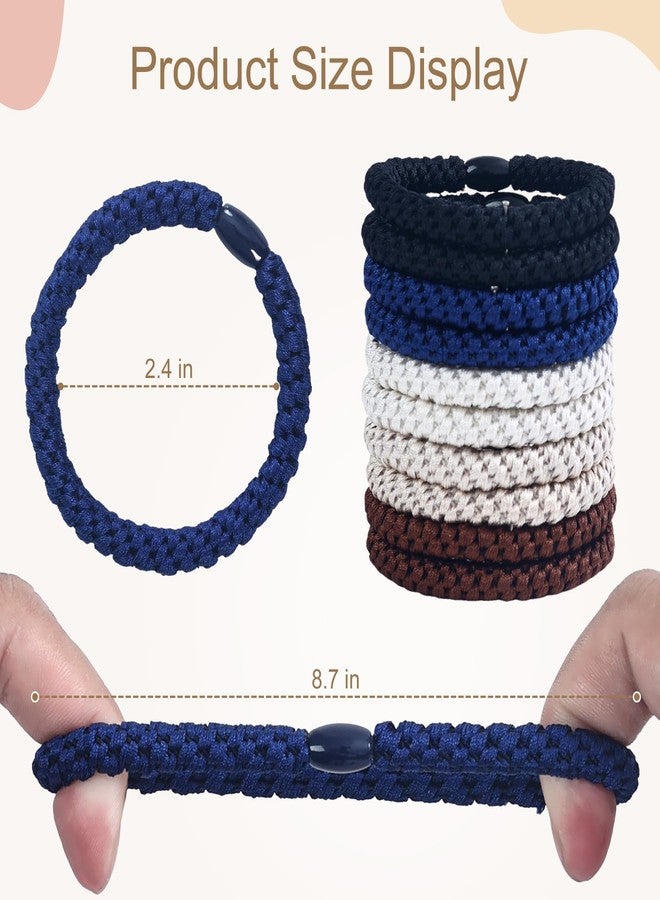 Clofiak Hair Ties for Men, 10Pcs Mens Bracelet Braided Hair Ties, No Crease No Damage, Curly Thick Dense Long Hair Ties for Guys - Image 2