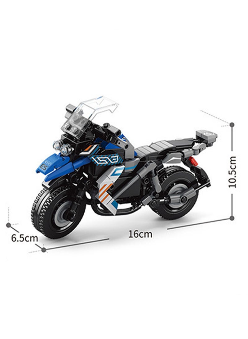 Off-road Motorcycle Model Children's Educational Assembly Toy Boy Building Block Gift Ornaments (Science Fiction Blue Water Bird) - Image 2
