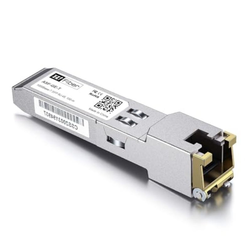 H!Fiber 1.25G SFP to RJ45 Module, Copper Ethernet Transceiver for Cisco GLC-T/SFP-GE-T, Meraki MA-SFP-1GB-TX, Mikrotik, Ubiquiti UniFi UF-RJ45-1G, Intel, TP-Link and More, 100m, 2 Pack - Image 4
