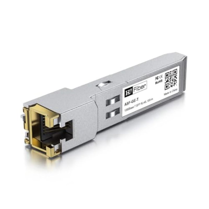 H!Fiber 1.25G SFP to RJ45 Module, Copper Ethernet Transceiver for Cisco GLC-T/SFP-GE-T, Meraki MA-SFP-1GB-TX, Mikrotik, Ubiquiti UniFi UF-RJ45-1G, Intel, TP-Link and More, 100m, 2 Pack - Image 2