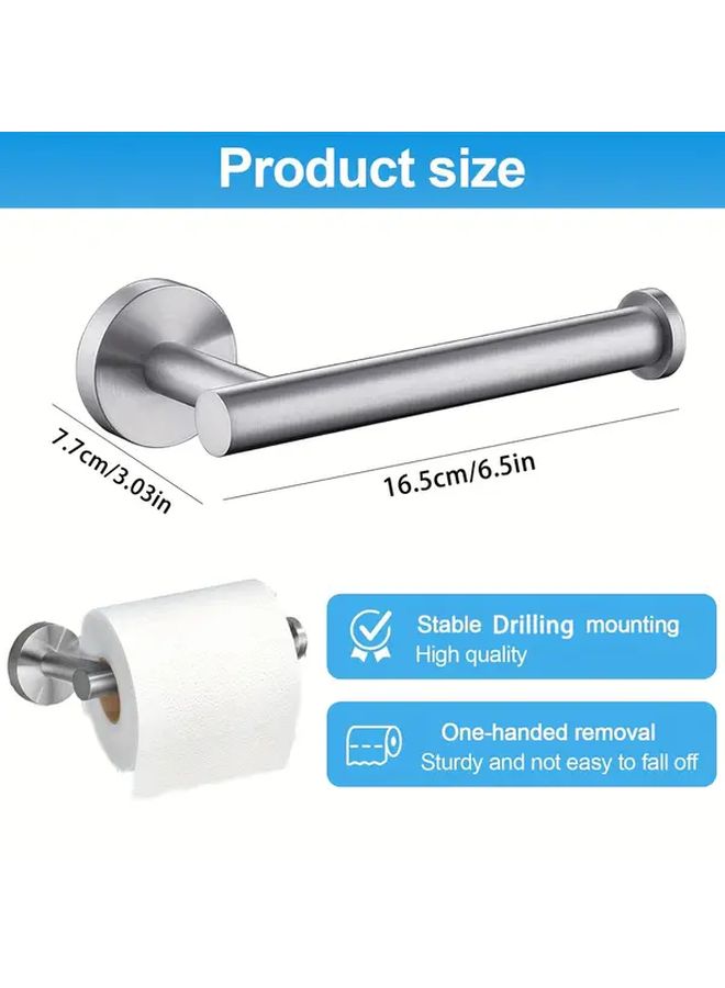 Stainless Steel Wall Mounted Toilet Paper Holder Silvery Rotating Locking Mechanism Modern Design - Image 4