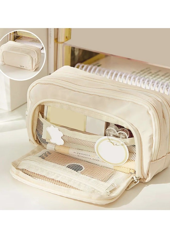 Practical Pencil Case, Large Capacity Stationery Case, Multi-Pocket Storage, Can Store Stationery, Cosmetics, Electronic Accessories - Image 1