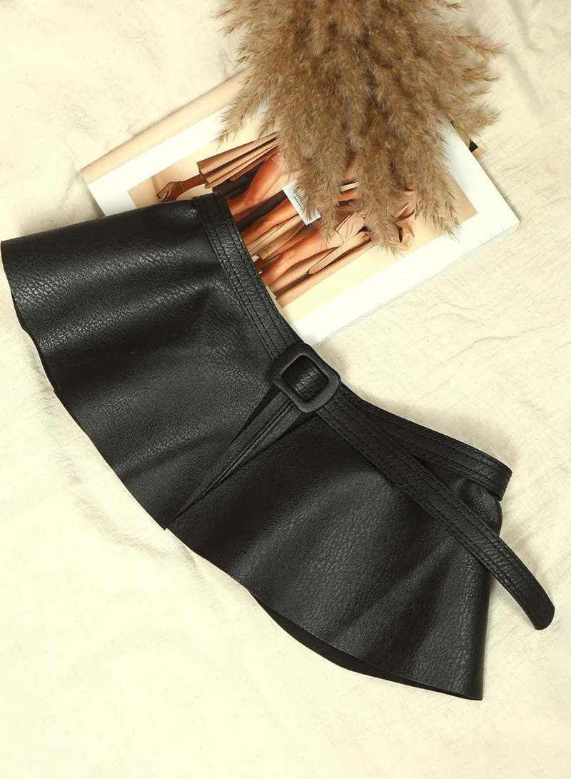 Haute Sauce Black Peplum Belt