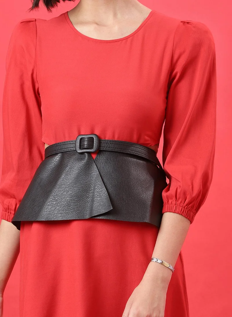 Haute Sauce Black Peplum Belt