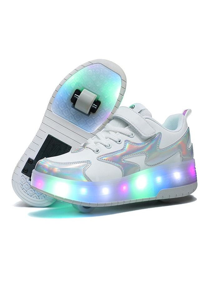 Generic Kids Roller Skates Light Up Shoes With Double Wheel Shoes LED USB Charging Roller Sneakers For Girls Boys Best Gift  - Image 5