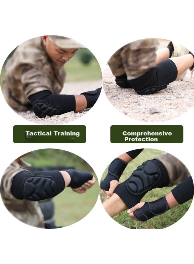 Ousen Tactical Knee And Elbow Pads Crawling Training Set Thickened Breathable Anti-collision Sports Protective Gear Fall-proof Equipment - Image 2