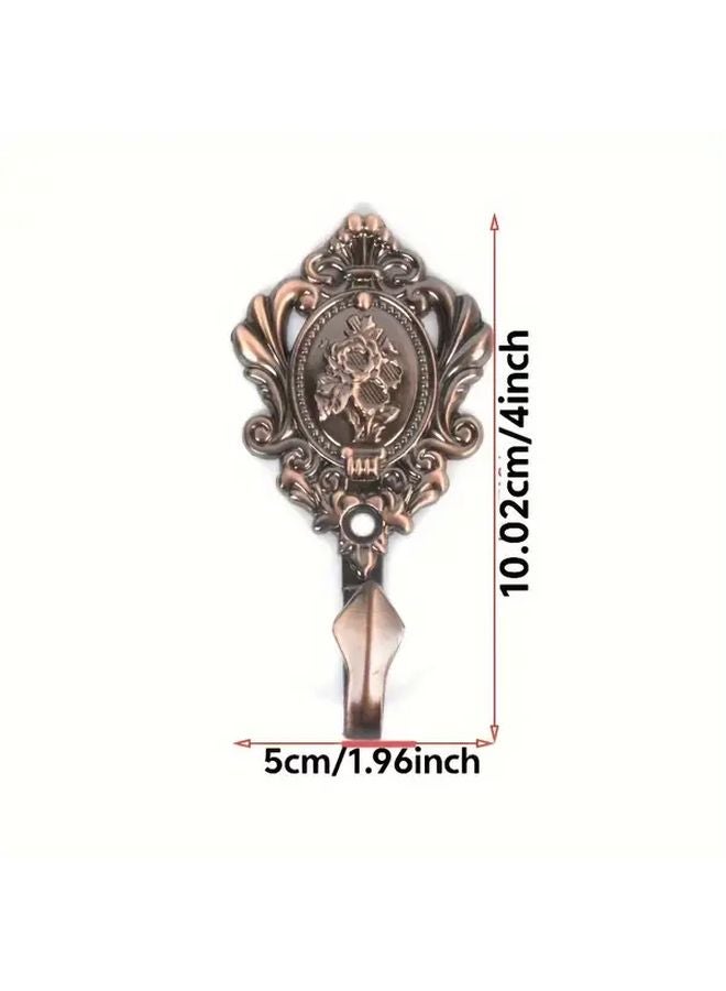 2pcs Bronze Retro Light Luxury Wall Mounted Metal Rustproof Hanger For Clothes Towel Robe - Image 4