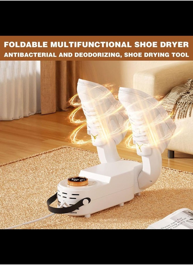 Intelligent Shoe Dryer,Multi Functional Folding Retractable Disinfection Deodorizing Shoe Dryer,Household Quick Drying Shoe Dryer,Shoe Dryer with Heat Blower, Intelligent Timer