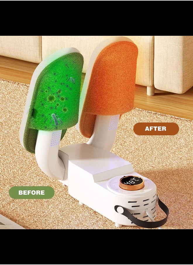 Intelligent Shoe Dryer,Multi Functional Folding Retractable Disinfection Deodorizing Shoe Dryer,Household Quick Drying Shoe Dryer,Shoe Dryer with Heat Blower, Intelligent Timer