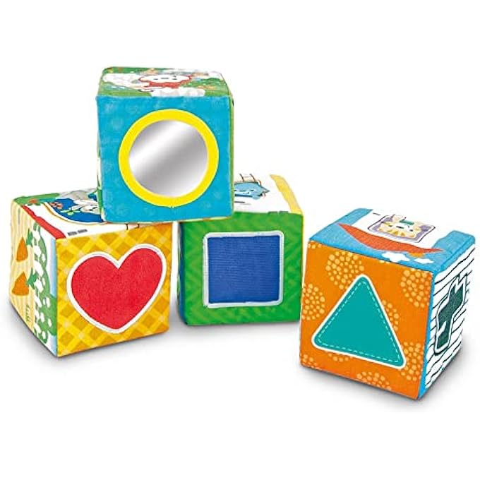 ANIMAL PALS SOFT BLOCKS – SET OF CHUNKY SENSORY FOAM BLOCKS FOR INFANTS & TODDLERS | INTERACTIVE LEARNING CUBES WITH TEXTURES & BRIGHT ANIMAL PRINTS | FOR INFANT AGES 3 MONTHS+ - Image 2