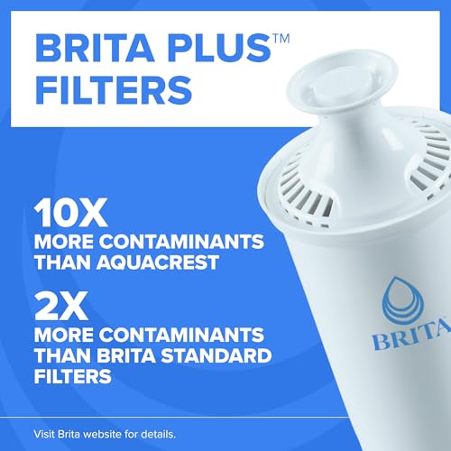 Brita BritaPlus Replacement Water Filter for Pitchers and Dispensers WQA NSFANSI Certified Reduces 2x More Contaminants vs Standard Brita Reduces Chlorine Zinc Copper Mercury More 6 Filters - Image 3