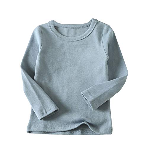 JWWN Toddler Boys Girls Thermal Underwear Long Sleeve T-shirt Leggings 2Pcs Kids Winter Base Layer Set, (Blue,3Years) - Image 3