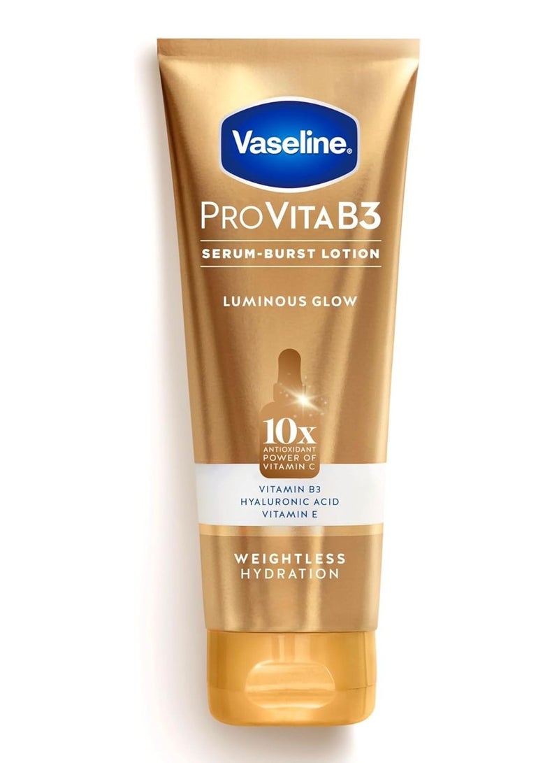 Vaseline Pro VitaB3 Serum Burst Lotion Luminous Glow Healthy, Glowing Skin, Lightweight 10x Antioxidant Power of Vitamin C with Vitamin B3, Hyaluronic Acid & Vitamin E, 7.5 Fl Oz - Image 1