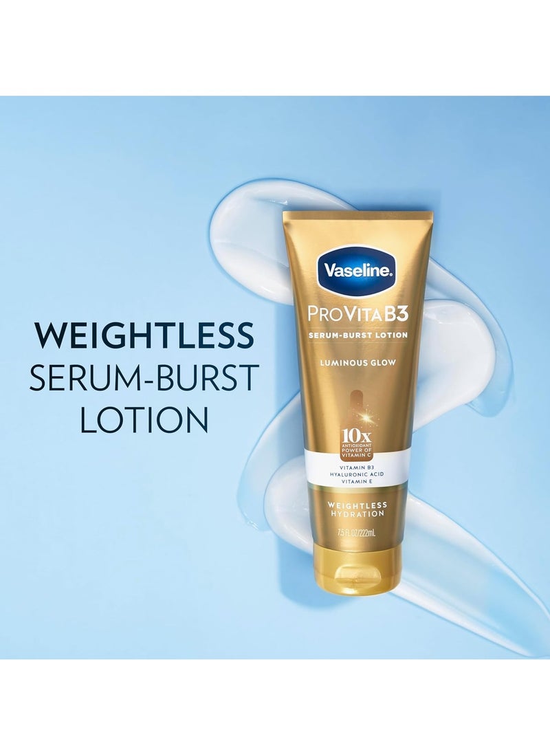 Vaseline Pro VitaB3 Serum Burst Lotion Luminous Glow Healthy, Glowing Skin, Lightweight 10x Antioxidant Power of Vitamin C with Vitamin B3, Hyaluronic Acid & Vitamin E, 7.5 Fl Oz - Image 2