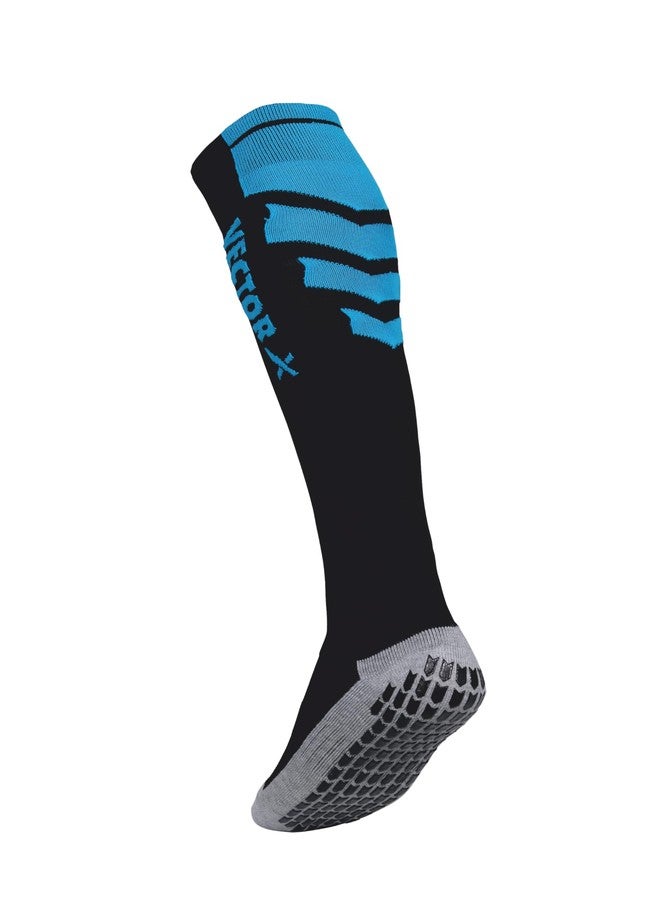 Vector X League Football Stockings for Men & Women, Knee Length, 2 Count, Black, Free Size - Image 2