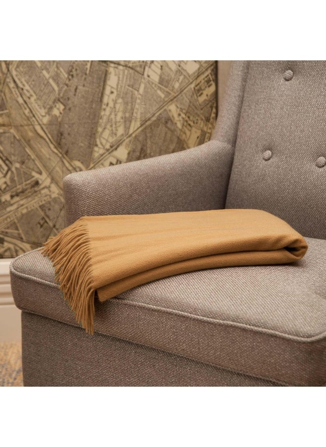 CUDDLE DREAMS - CUDDLE DREAMS Premium Cashmere Throw Blanket with Fringe, Luxuriously Soft 50"W x 72"L Beige - Image 1
