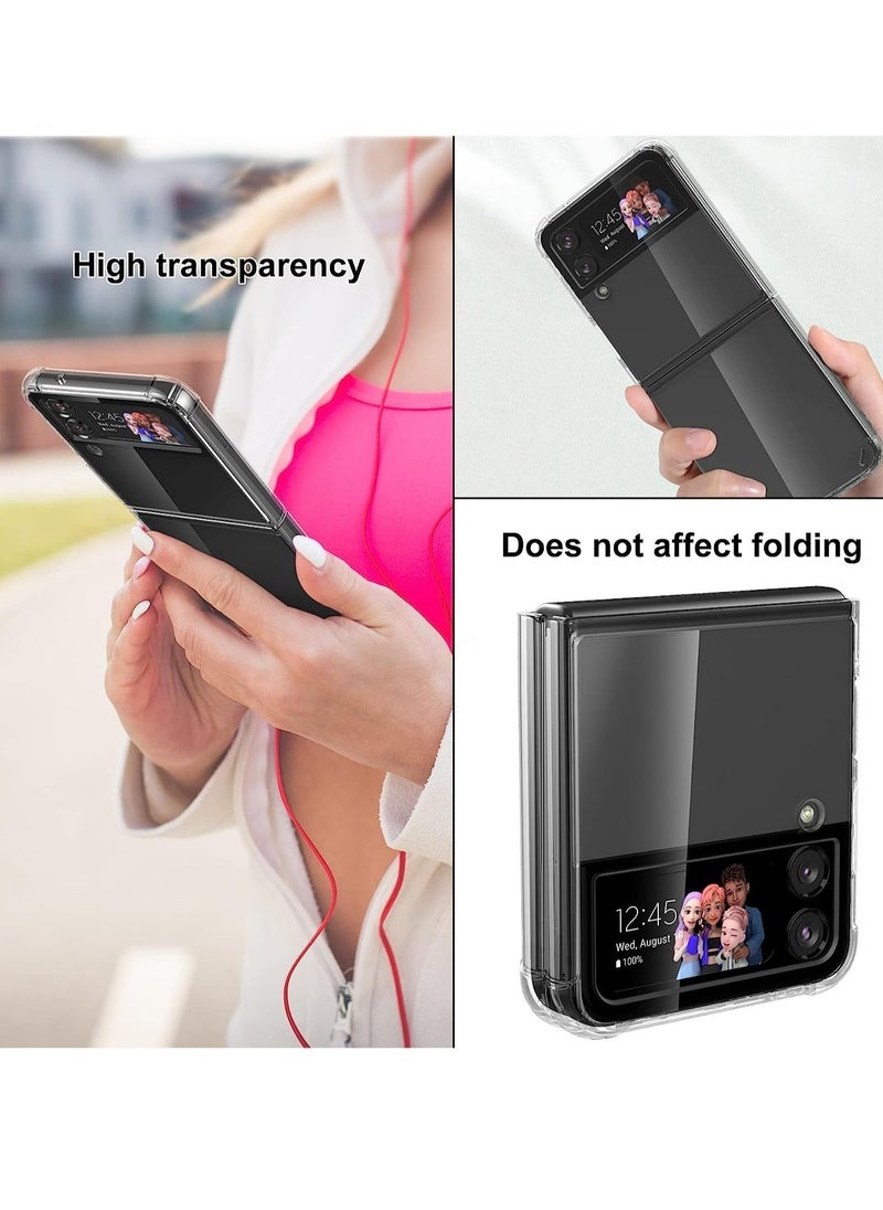Raxoom Samsung Galaxy Z Flip 4 5G Clear Case,[Hard PC][Reinforced Corners][Slim&Lightweight] Shockproof Protective Phone Case - Image 5