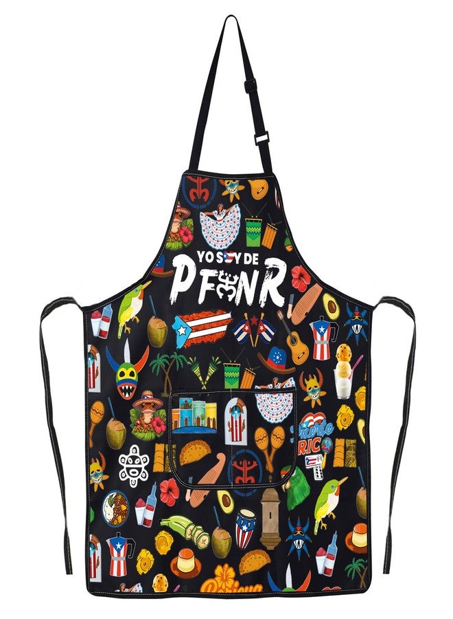 G2TUP Puerto Rico Cooking Apron Puerto Rico Souvenirs Apron Puerto Rico Flag Apron Puerto Rico Coqui Gifts Latina Gifts (Yo soy de ap) - Image 1