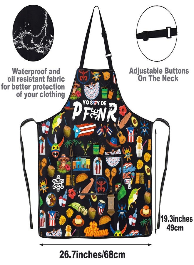 G2TUP Puerto Rico Cooking Apron Puerto Rico Souvenirs Apron Puerto Rico Flag Apron Puerto Rico Coqui Gifts Latina Gifts (Yo soy de ap) - Image 2