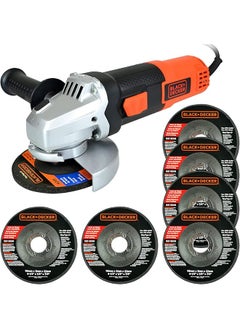 BLACK+DECKER 820W 115Mm Small Angle Grinder For Metal Grinding And Cutting Orange Black G720P B5 2 Years Warranty  - Image 1
