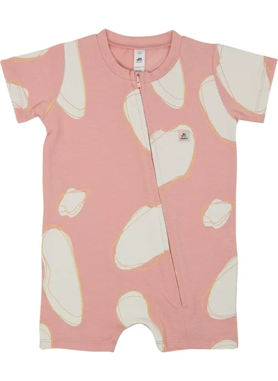 Jrmori Cloud Printed Halter Zipper Short Jumpsuit