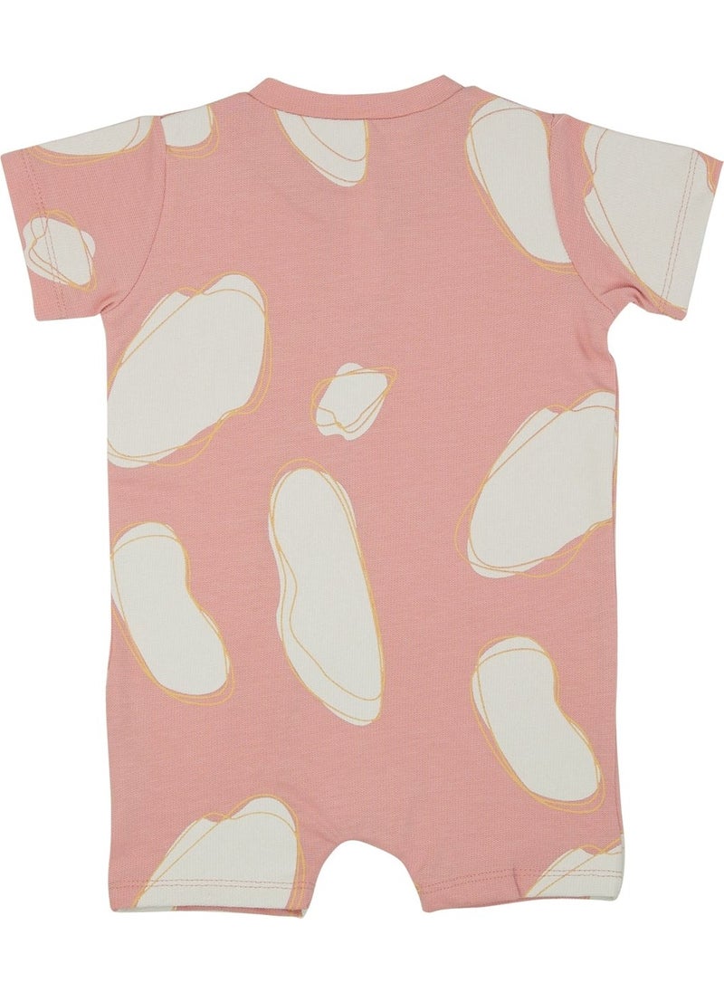 Jrmori - Cloud Printed Halter Zipper Short Jumpsuit - Image 1