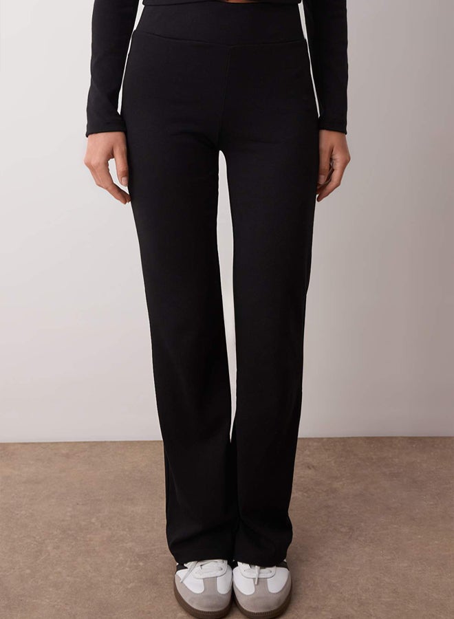 trendyol Black Double Breasted Closure Body Fitting Long Sleeve Stretch Knitted Bottom-Top Suit - Image 3