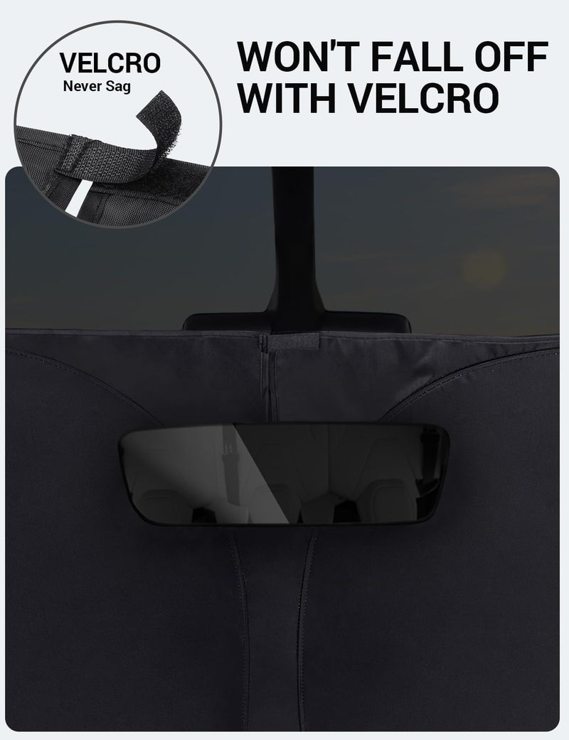 غطاء شمس مطور من BASENOR لتسلا موديل X غطاء واقي شمس قابل للطي مع حقيبة تخزين تناسب موديل X 2021-2025 - Image 3