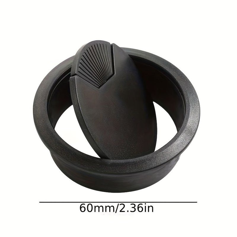 4pcs Dark Brown Plastic Cable Hole Covers 60mm Round Desk Grommet Wire Management - Image 3