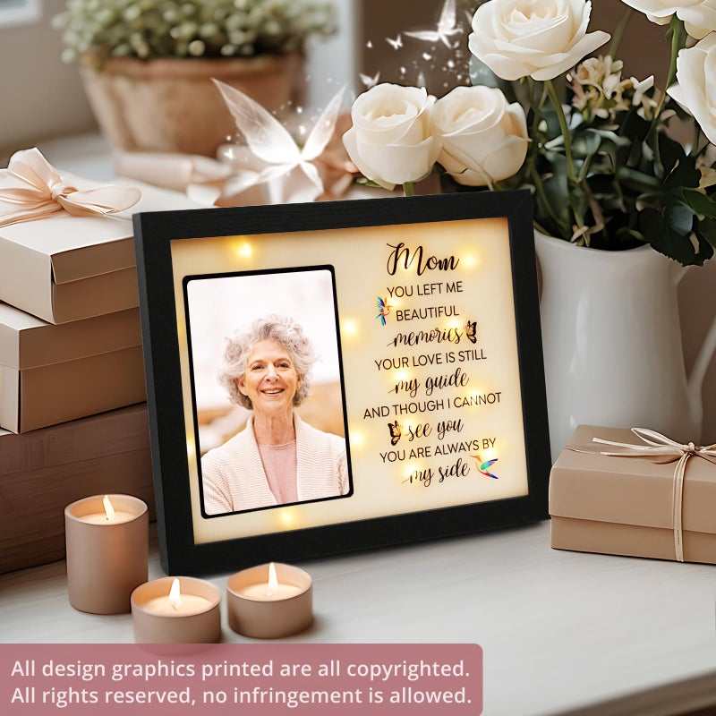 Fabuday Sympathy LED Shadow Box 4x6 Picture Frame - Memorial Gifts for Loss of Mom, Grandma; Bereavement Gifts in Memory of Loved One - Image 3